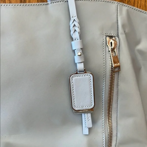 Tumi Blue Tote Bag with Braided Handles - Picture 4 of 5